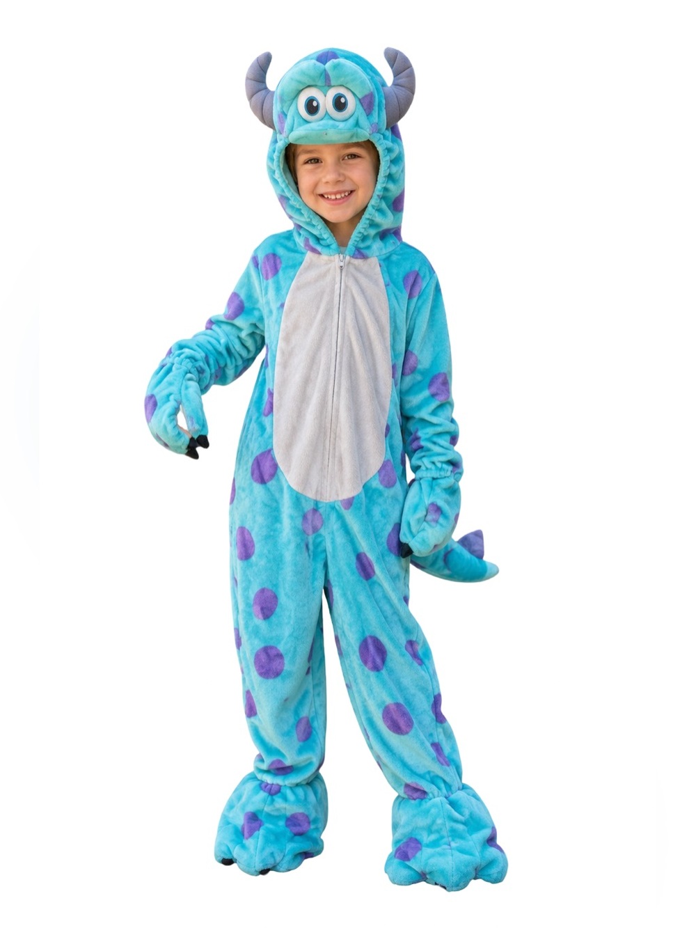 Disney Pixar Monsters Inc Sulley Jumpsuit Plush Halloween Costume Kids 4T-5T